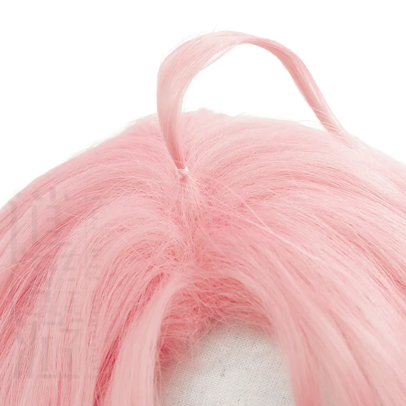 Anime Game Nu Carnival Aster Peruca Cosplay, cabelo curto rosa, cabelo sintético resistente ao calor, boné de peruca, festa de Halloween, peruca, 30cm