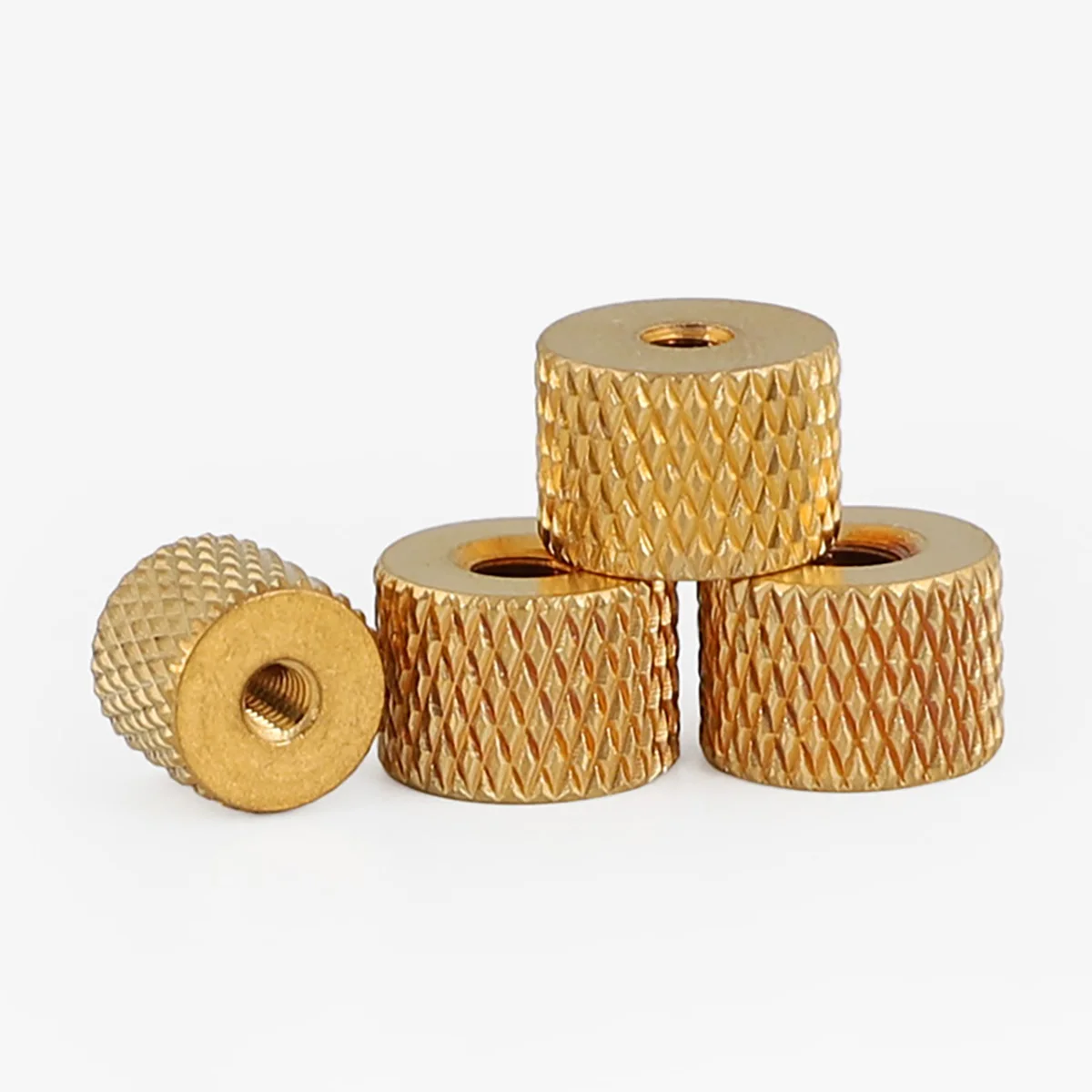 Brass Knurled Hand Tight Nuts, Pineapple Pattern Round Nuts M2-M4