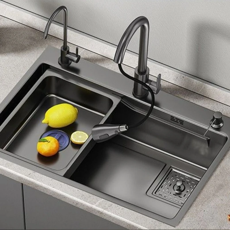 Extra-thick Kitchen Sinks Stainless Steel Handcrafted Great Kitchen Sinks Precision Home Improvement Fregaderos De Cocina ZY40SC