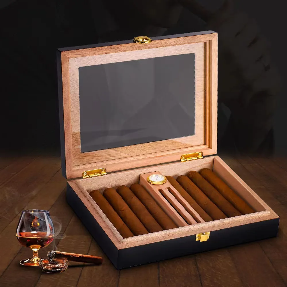 

High-Grade Cedar Wood Box Humidor Portable Cuban Cigar Moisturizing Constant Humidity Humidor Humidor Storage Box