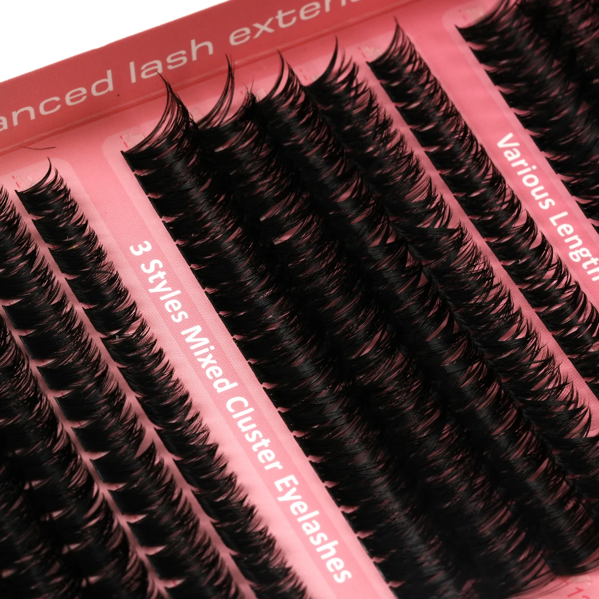 ขนตาปลอมแบบกลุ่ม DIY ใหม่ 60d80d100d 8-16 มม. 5D หนา นุ่ม แยกเส้น C/D15Rows ธรรมชาติ สำหรับแต่งหน้า