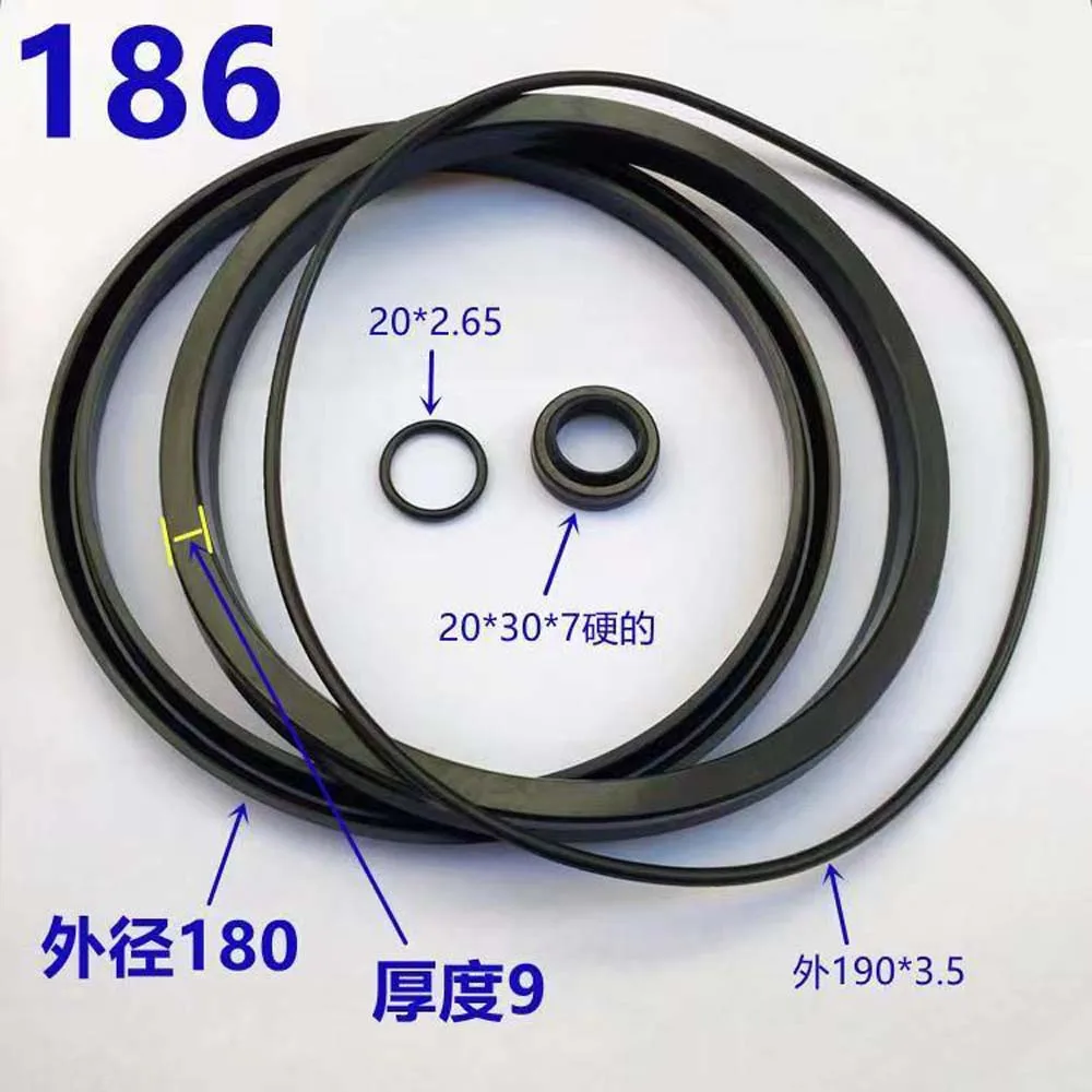 타이어 체인저 기계용 에어 실린더 수리 키트, 186mm 비드 브레이커 실린더 씰 액세서리 키트, 1 세트