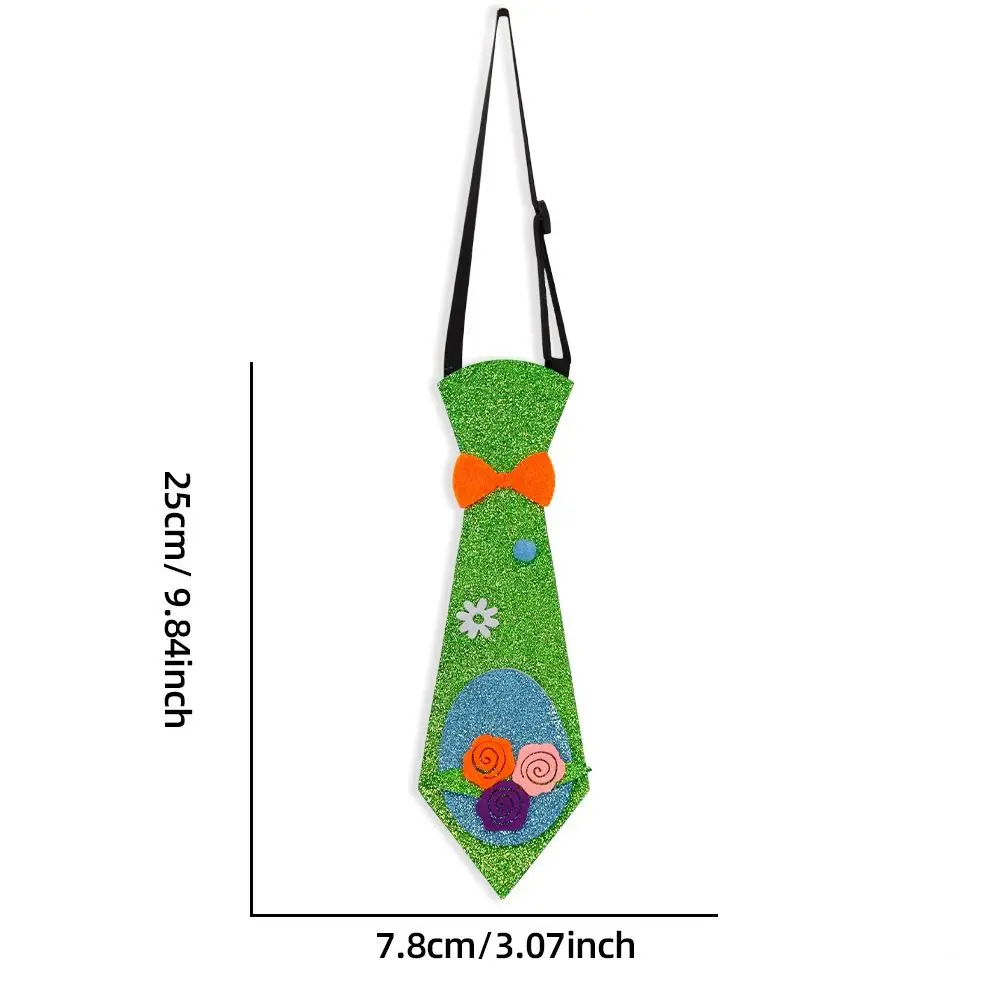 Bunny Easter Rabbit Tie Creative Chick Shiny Cartoon Tie Adjustable Colorful Easter Party Decoration Girls