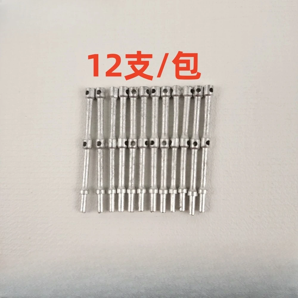 12 Pièces de Balustres Miniatures Simulés à Double/Triple Trou, en Alliage de Zinc, Diamètre de Trou 1,3 mm, pour Modèles de Bateaux à l'Échelle