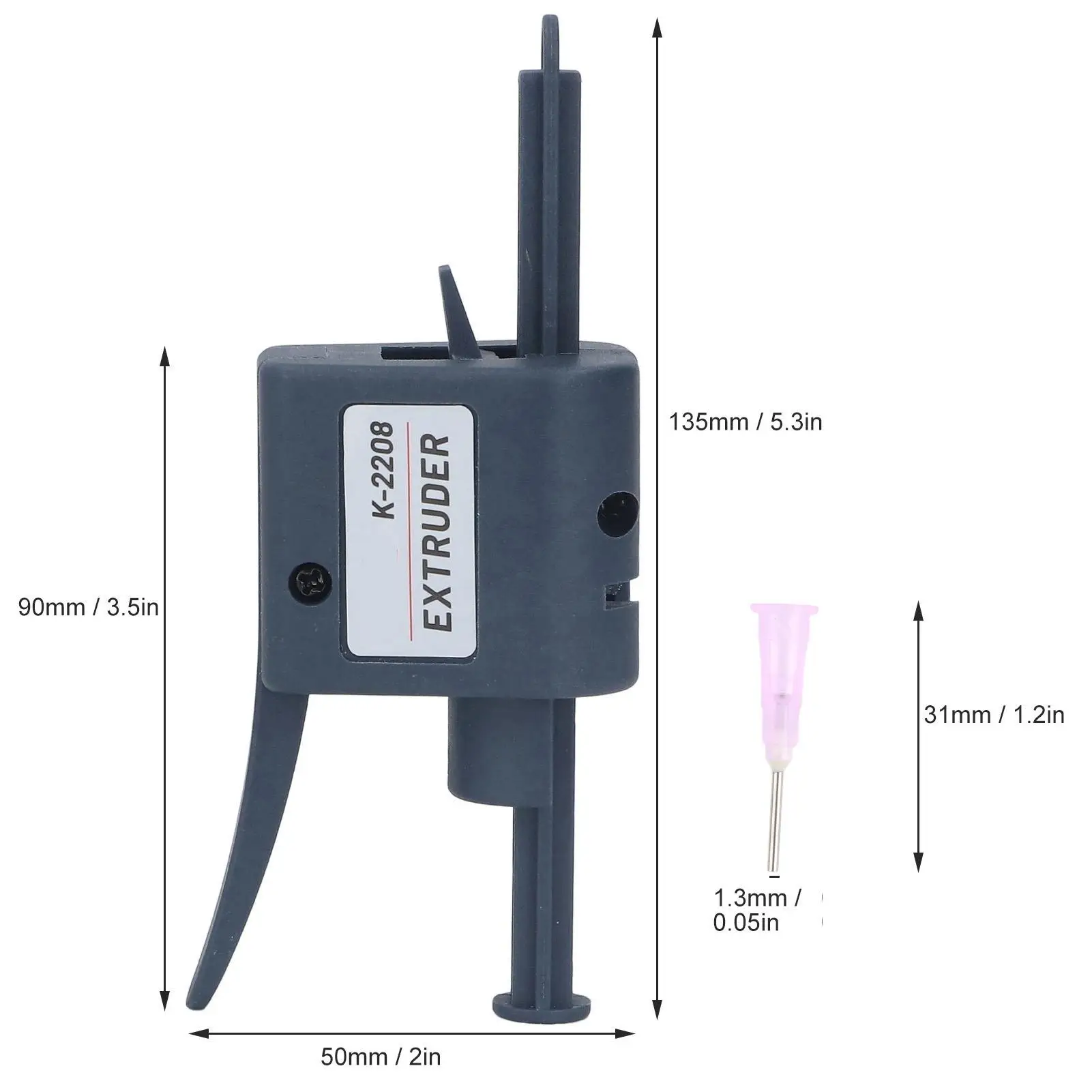 Portable K2208 Solder Paste Extruder with 1.3mm Nozzles - Glue Dispenser for Soldering Flux