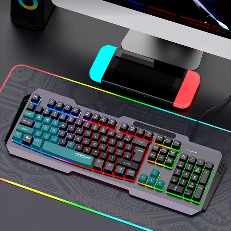 DS600 Metal Corded Keyboard With Mouse Option 1.50m Cable And Fast Response For Competitive Gaming 83CF
