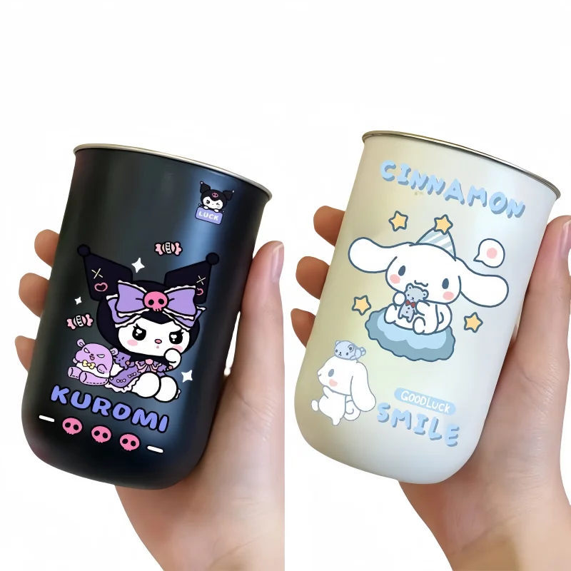 Sanrio Kuromi Mouthwash Cup Portable Good-Looking Cartoon Cute Wash Cup Stainless Steel Children's Toothbrush Cup Wholesale