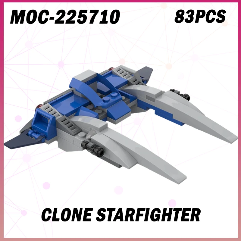 

83PCS Clone Starfighter Building Block Model Brick High Compatibility Set Creative Miniature DIY Stress-Relief Gifts MOC-225710