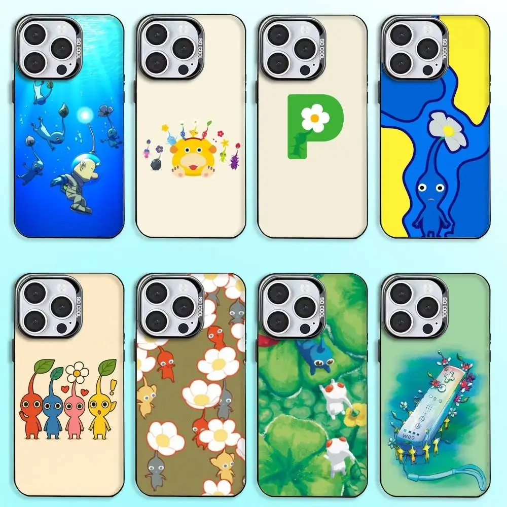 Game P-PikminS-S  Phone Case  For iPhone17,16,15,14,13,12,11 Plus,Pro Max Black Candy Matte Shockproof Cover