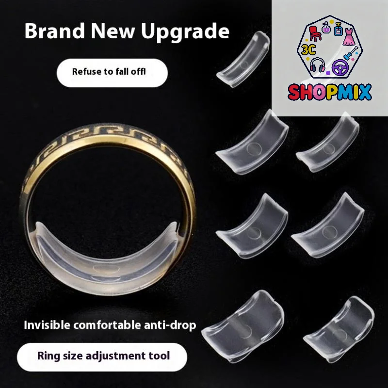 

8 Sizes Silicone Ring Size Adjuster Resizer Anti-Loss Proof Invisible Ring Holder Retainer Shrinker For Rings Jewelry Tools
