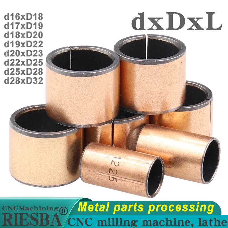 

5pc/lot SF-1 Composite Copper Sleeve Oil-free Self-lubricating Bearing Inner Diameter 38 40 45 50 55mm Bushing Small Bushing