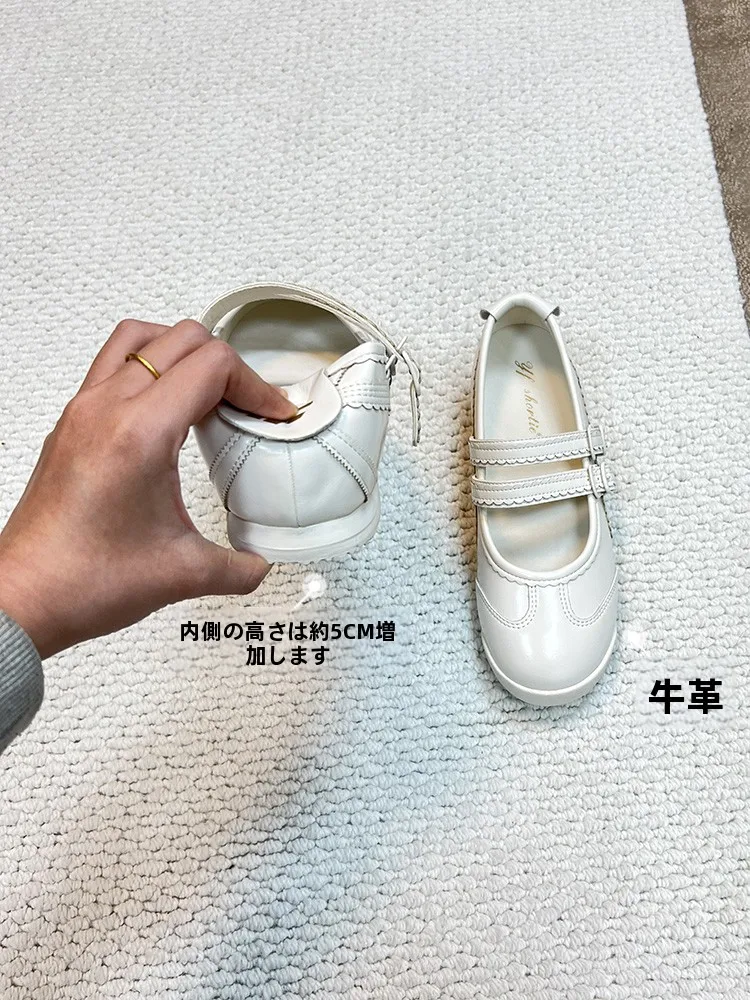 elevated-5cm-genuine-leather-mary-jane-ballet-flats-women's-retro-casual-versatile-single-oes-faionable-one-strap-design