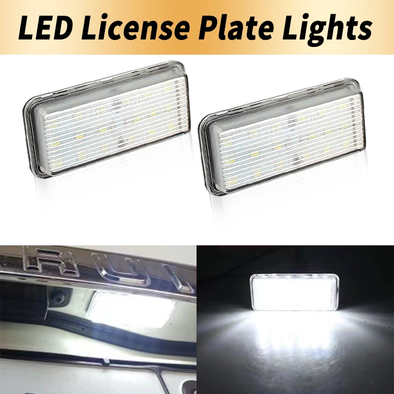 2PCS 12V LED Number License Plate Light Canbus For Toyota Land Cruiser 100 200 Prado 120 Reiz 4D Mark X No Error Car Accessories