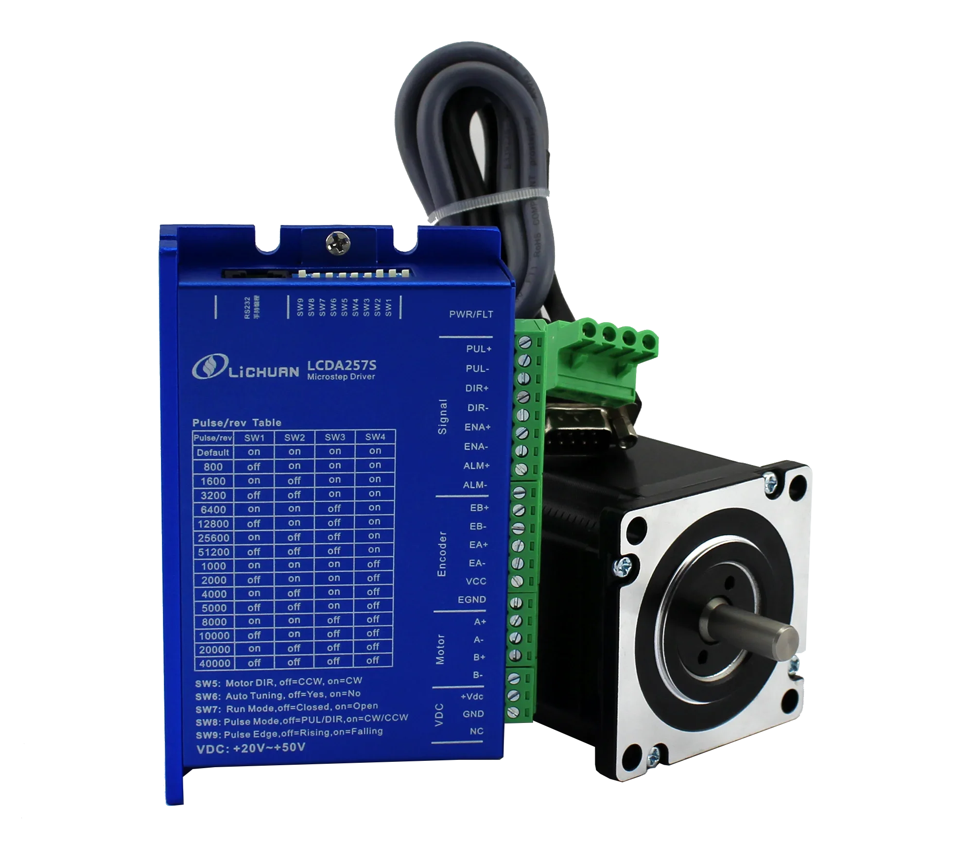 

2026 2phase Nema23 3Nm Closed Loop Stepper Motor with Driver Kit 3Nm Stepper Motor with Encoder LCDA257S+LC57H2100