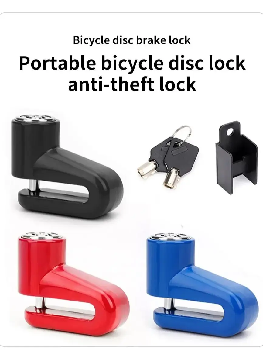 AliExpress NONE Anti-theft Electric Bike Disc Brake Lock High Strength Steel Bicycle Lock Portable Motorcycle Disc Lock With Key