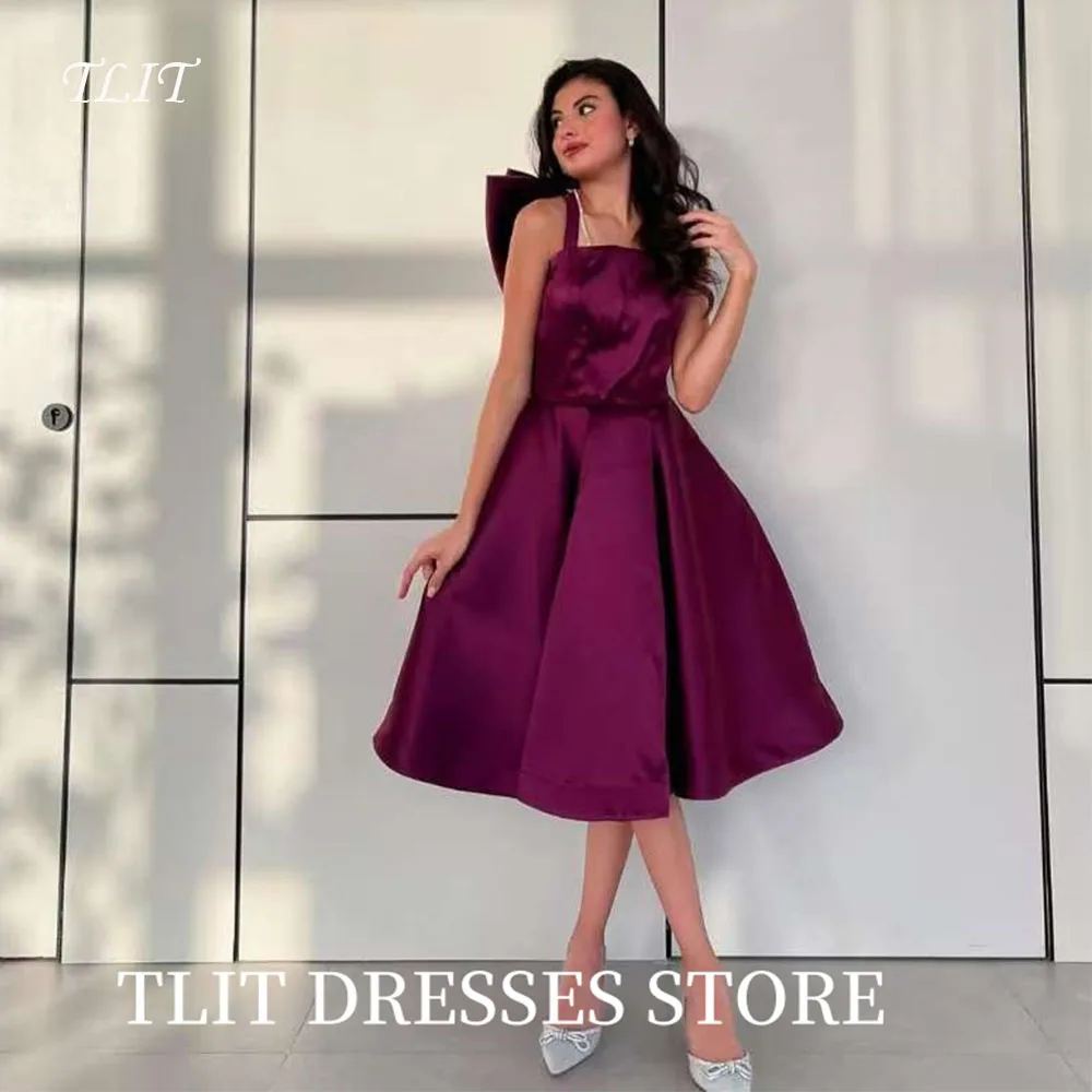 

TLIT Purple Taffeta A-Line Evening Dresses Sleeveless Draped Prom Gowns Customized Party Dresses Customized vestidos de fiesta