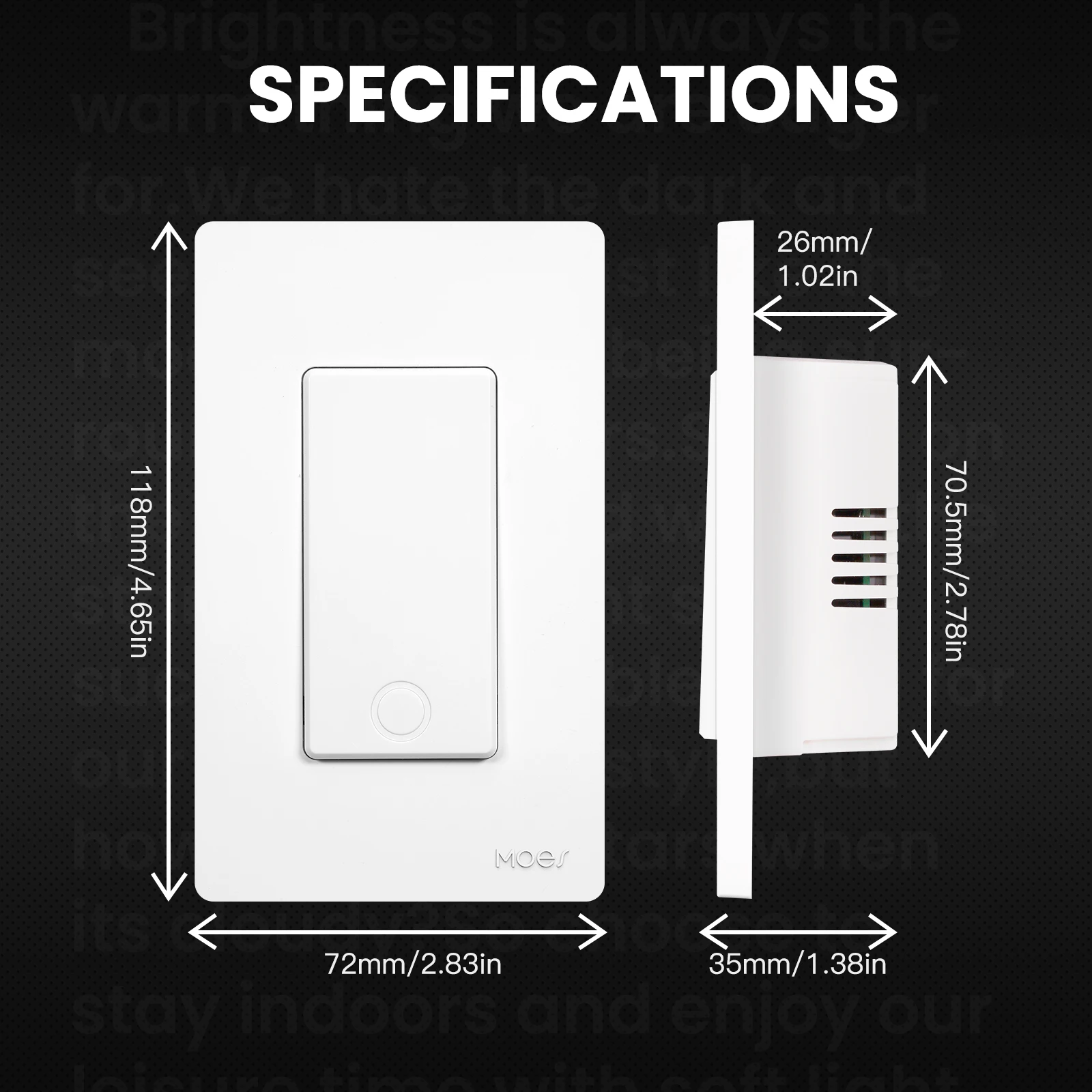 สวิตช์วงแหวนดาว MOES WIFI ซีรีส์ Tuya Smart WiFi แบบ 3 ทาง/แบบขั้วเดียว ควบคุมไฟด้วยปุ่มกด ควบคุมด้วยเสียงผ่าน Alexa และ Google Home