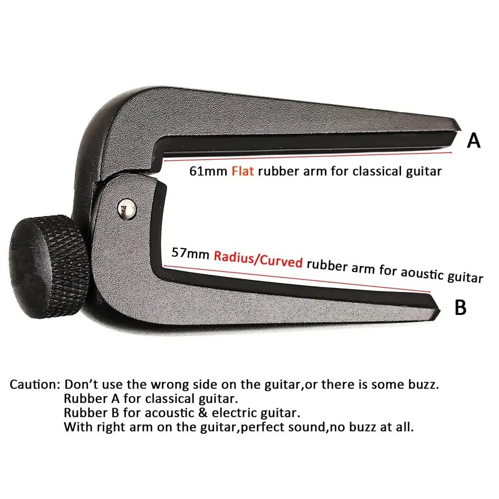 Universal Wide Adjustable Guitar Capo Fit for 6/12 String Acoustic Classical Electric Guitar,Bass,Mandolin,Banjos,Ukulele Black