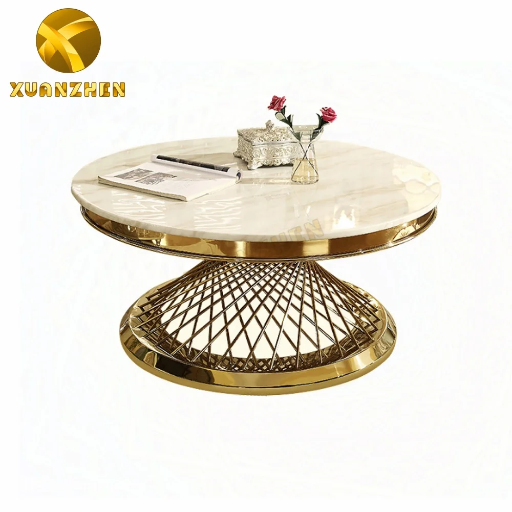 Home furniture round center table marble coffee tables modern luxury coffee table for living room