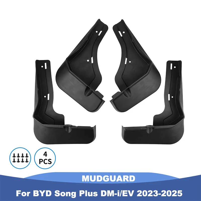 

For BYD Song Plus DM-i/EV 2023-2025 Car Mud Flaps 4pcs Mudguards Fender Splash Guards Exterior Protection