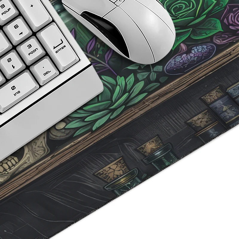 Gothic Greenery Book Mouse Pad Gaming XL Home Large New Mousepad XXL MousePads Carpet Office Non-Slip Office Accessories