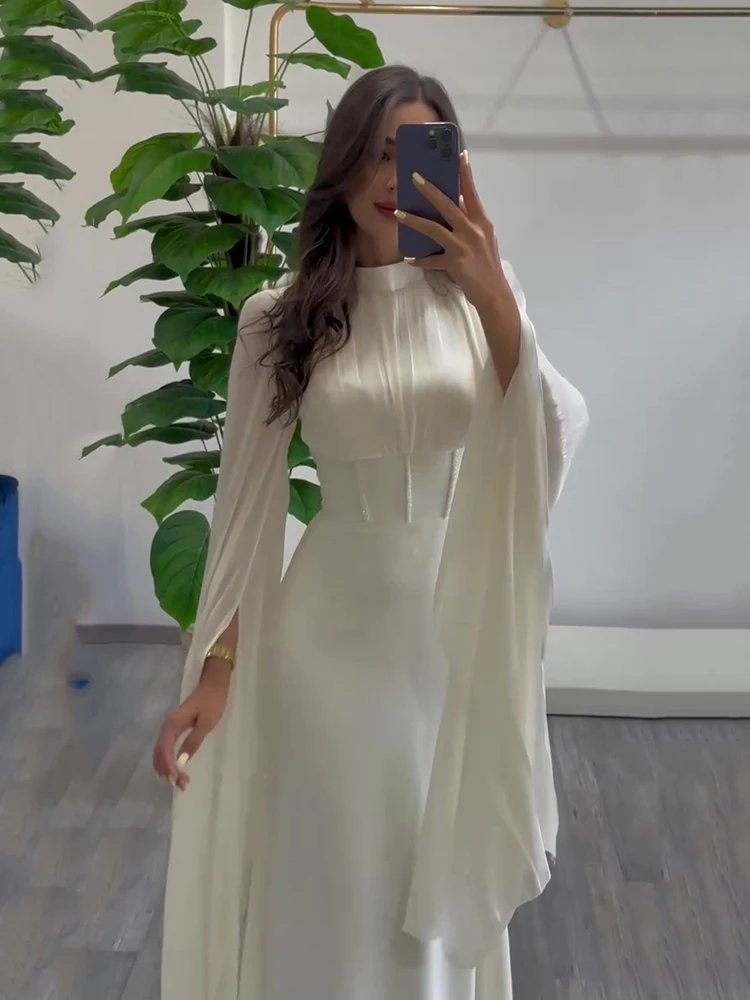 

Элегантное женское платье-миди из мягкой сетки с широким подолом, весеннее, с длинным рукавом, круглым вырезом, приталенное, осеннее, с завышенной талией, до колена