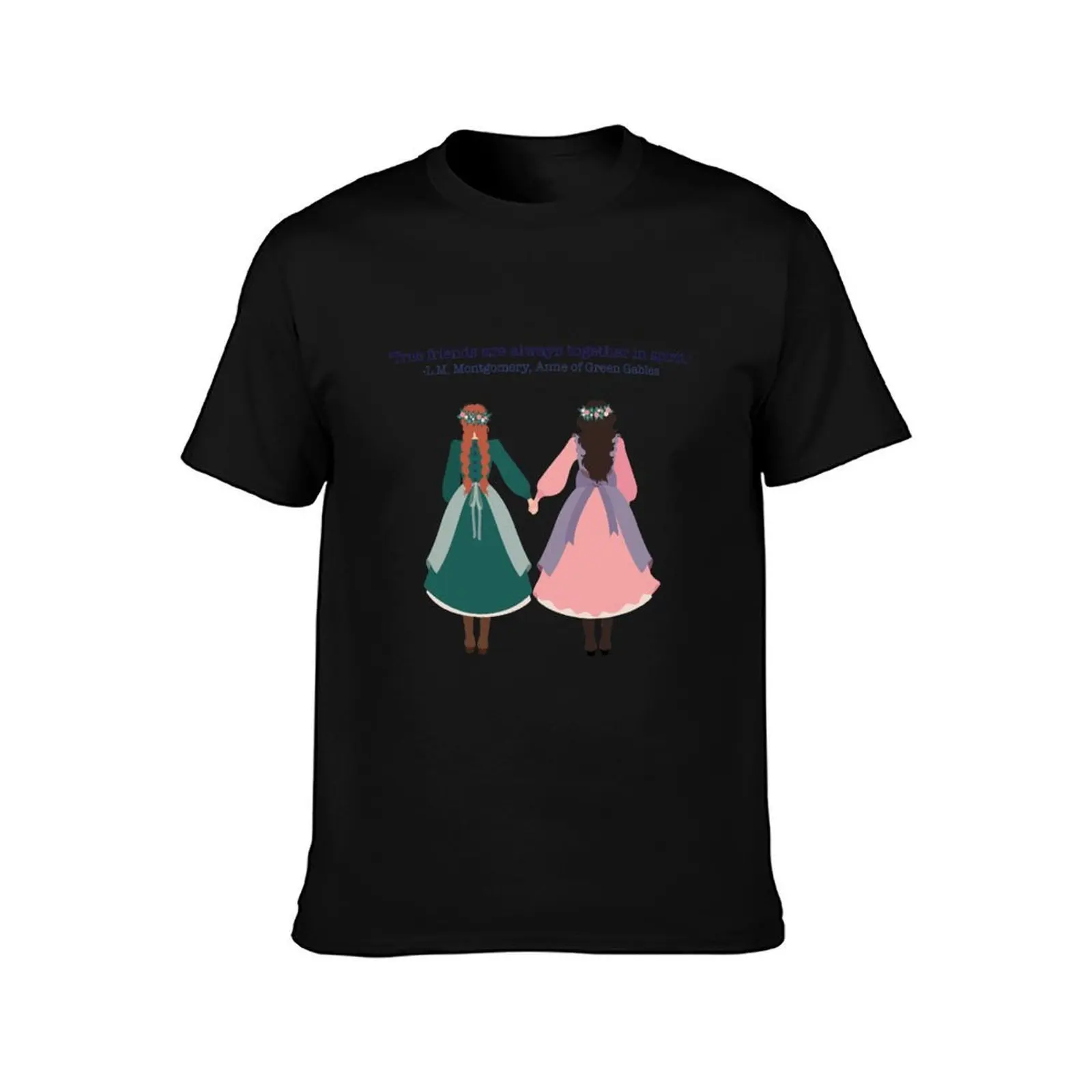 “True friends are always together in spirit. T-Shirt Summer Casual Cotton Tee, Oversized Streetwear Tops, Unisex Men Women