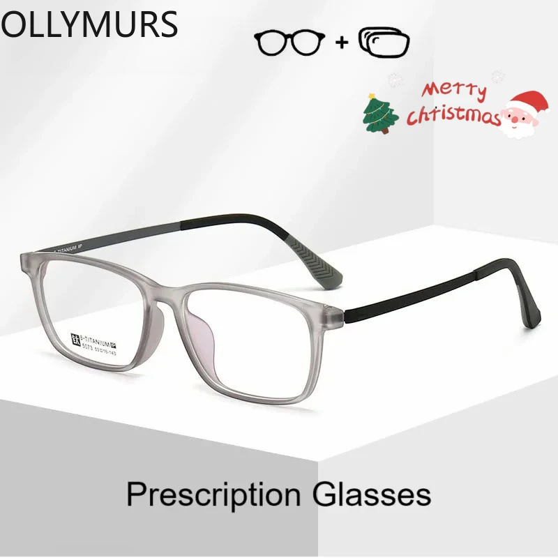 OLLYMURS جديد الرجال وصفة طبية النظارات قصر النظر مد البصر نظارات للقراءة التقدمية TR90 حافة التيتانيوم معبد درجة النظارات