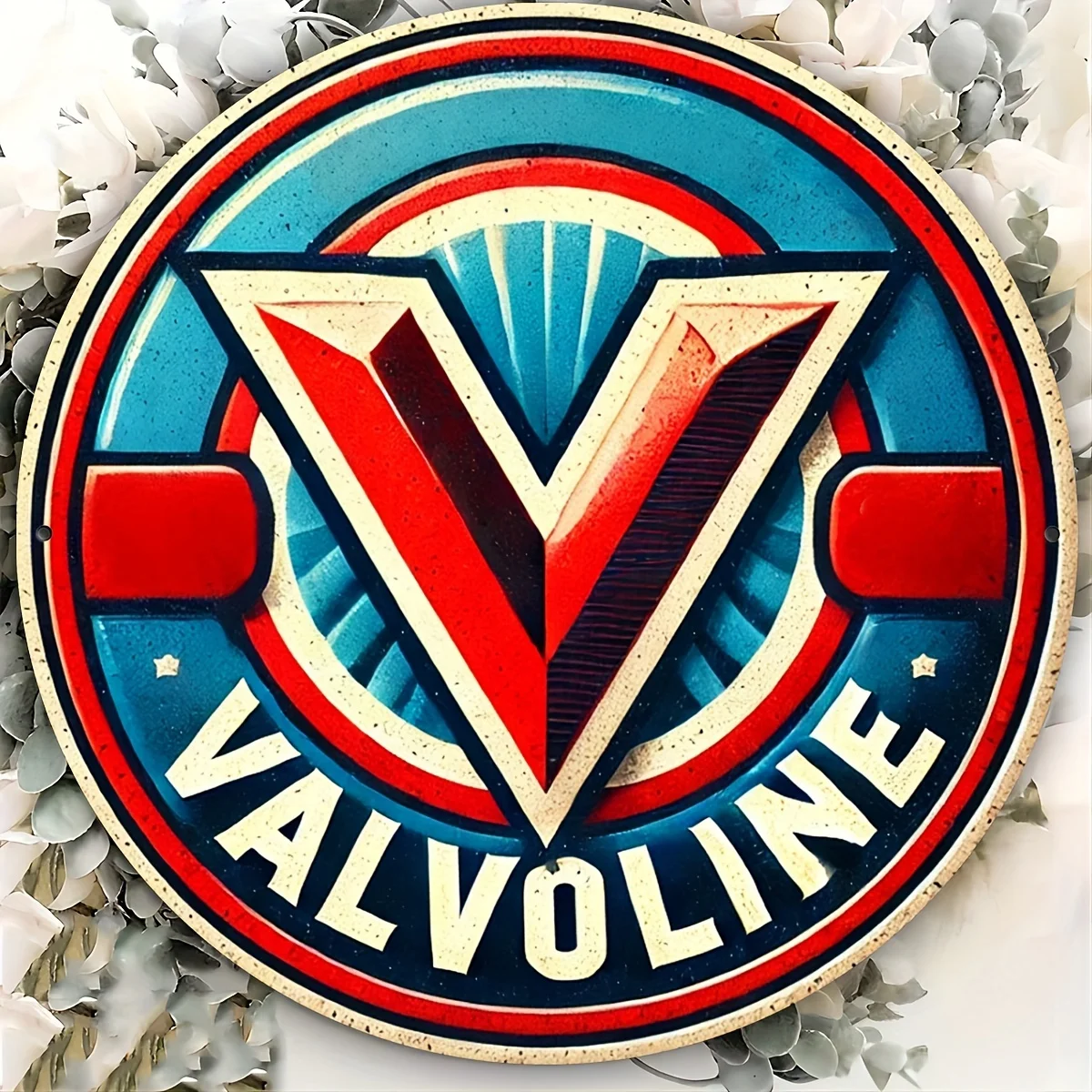 Valvoline Vintage-Metallschild – 1 Stück Aluminiumfolie mit Gravur, Wandkunst für Zuhause, Büro, Küche, Bar-Dekoration – einzigartig, einfach aufzuhängen,