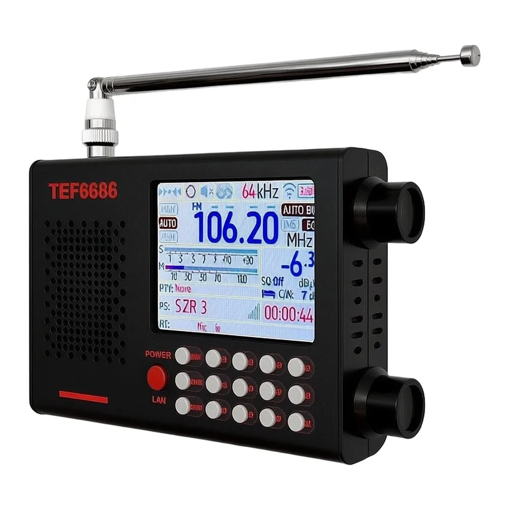 Portable for Radio 2.8 Inch LCD for Radio As Shown TEF6686 Shortwave Radio High Sensitivity Reception For Outdoor Camping