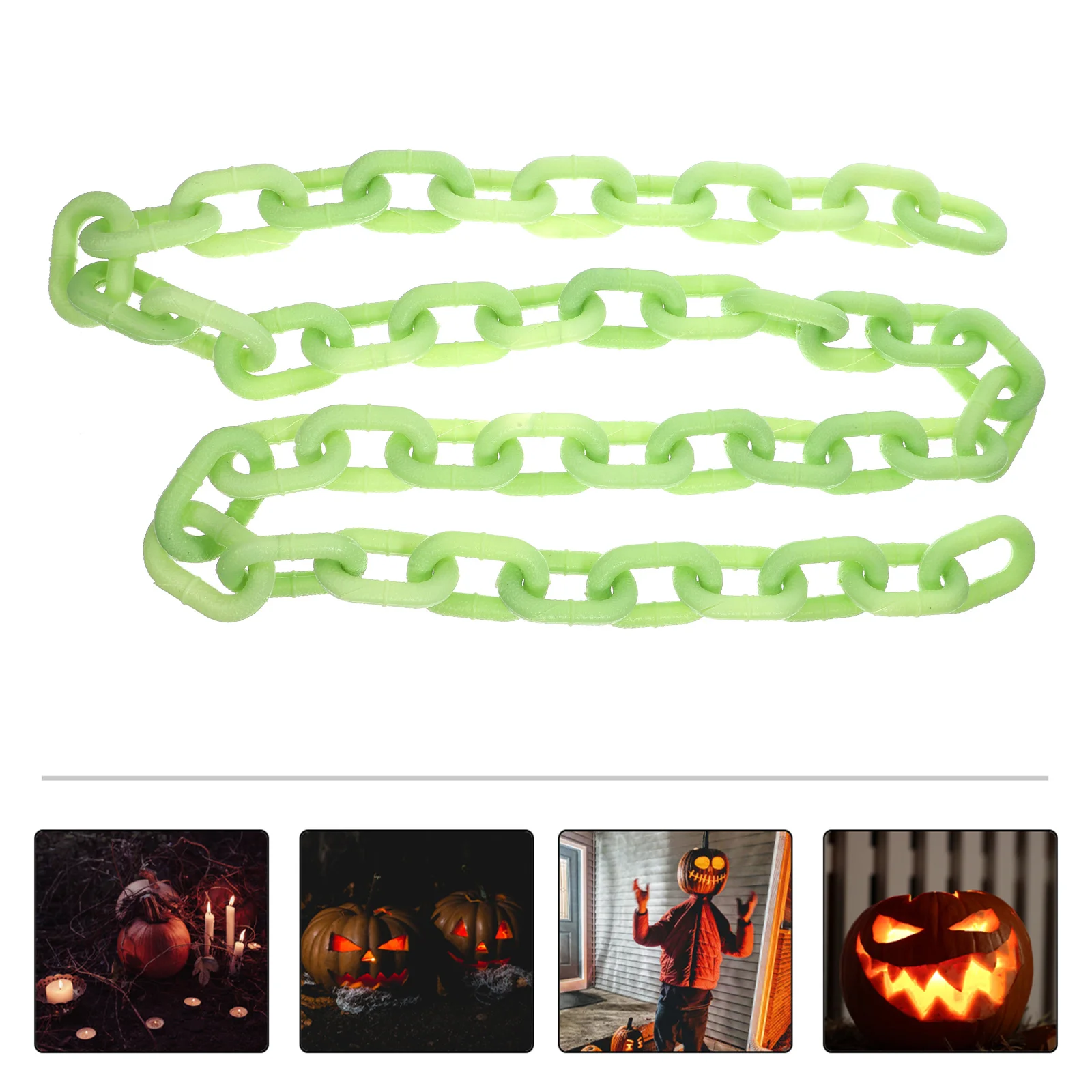 

Glowing in The Dark Chain Durable Plastic Adjustable Length Halloween Party Decoration Prop Halloween Chain Fake Chains
