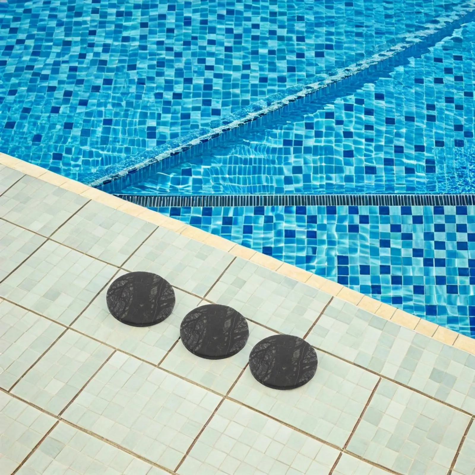 

40 шт. камней для прыжков по воде, для соревнований на открытом воздухе, гладкие круглые плоские речные камни для игр на воде