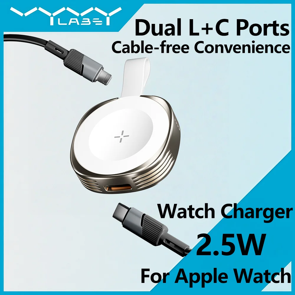 

Magnetic Wireless Charger for Apple Watch 9 8 7 6 5 SE Ultra Charging Station Dual Port Watch Portable charger for iWatch Ultra