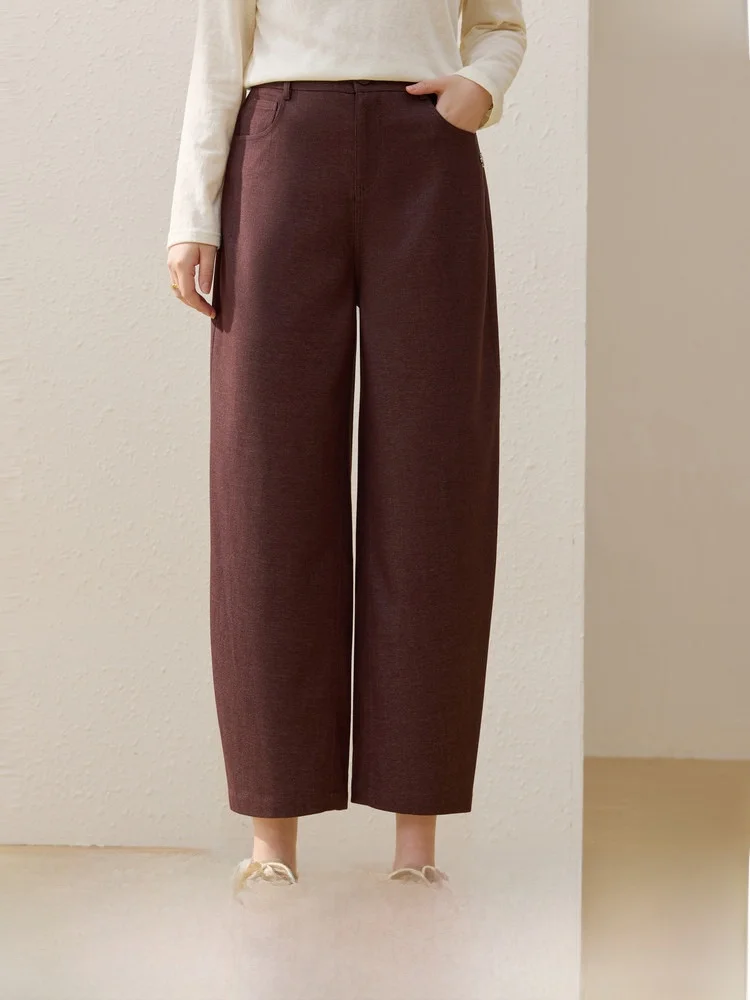 

Casual Simple Nine-Piece Pants plus Size Women's Loose Slimming Versatile Pants Spring Faion New Arrival High Waist Straigh...