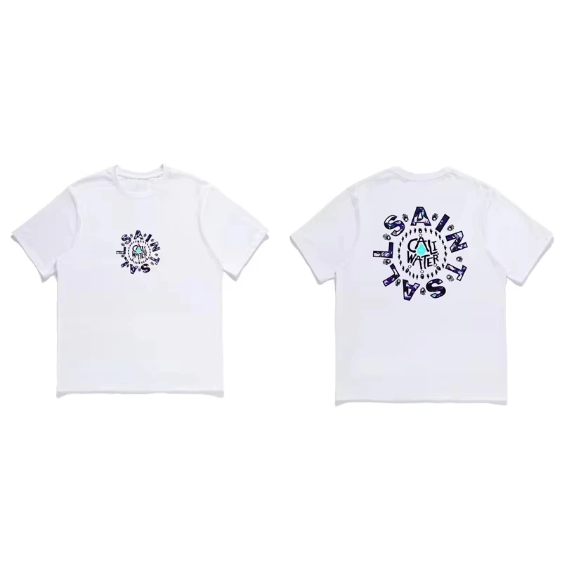 New Style Summer American Trend Brand ALL SAINTS T-shirt Men Women Streetwear Classic Letter Logo Print Short Sleeve Top Tee