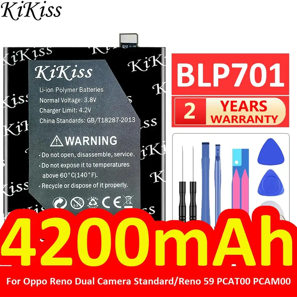 

For Oppo Reno Dual Camera Standard 59 PCAT00 PCAM00 Premium Replacement 4200Mah BLP701 Mobile Phone Battery High Capacity