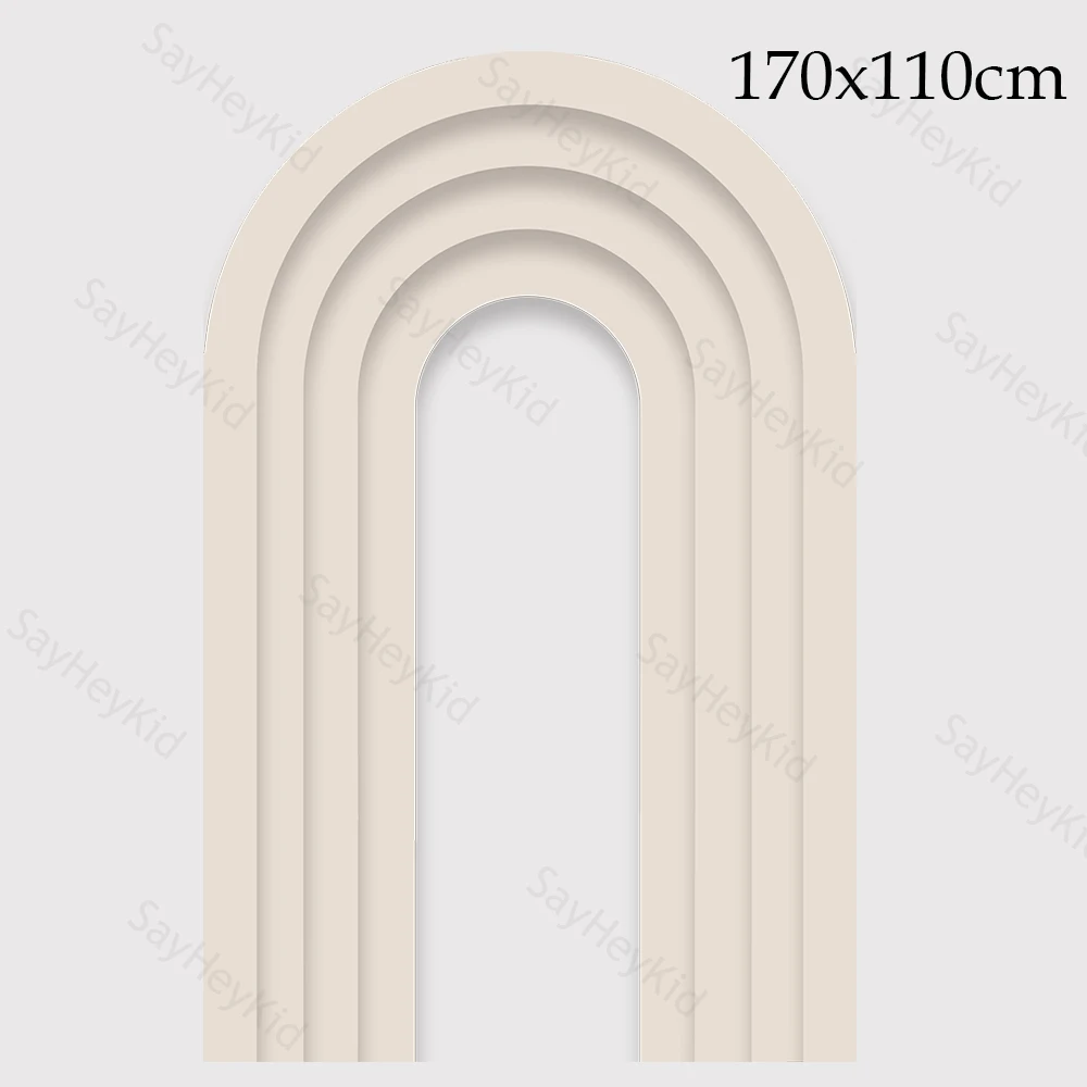 67 inch grote boog kartonnen uitsparingen kleurrijke gradiënt achtergrond voor baby shower verjaardag bruiloft decor uitsparingen foto prop