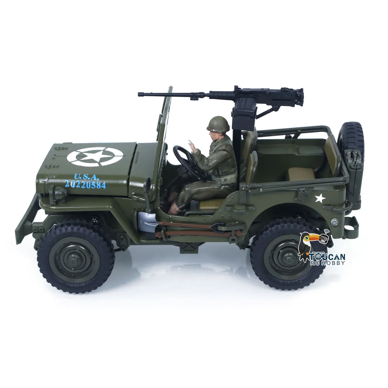 

4*4 RTR 1/16 Пульт дистанционного управления Внедорожники Автомобиль Электрический радиоуправляемый военный грузовик Модель Металлический корпус автомобиля Приводные валы Световая система Игрушка