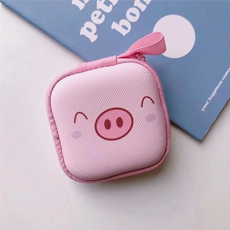 Cute Cartoon Unicorn Pig Earphone Storage Bag Holder Case For Earphone Headphone Accessories Earbuds Memory Card USB Cable Coin