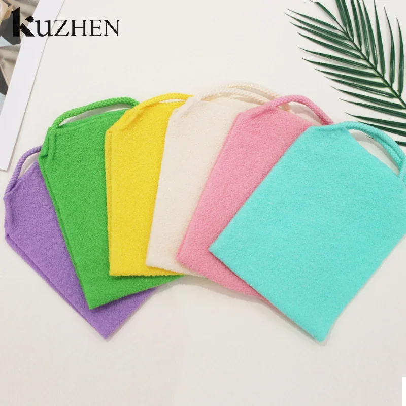High Elasticity Frosted Long Shower Towel Shower Body Brush Bathing Massage Back Body Exfoliating Bathroom Wash Brush Bath Tools