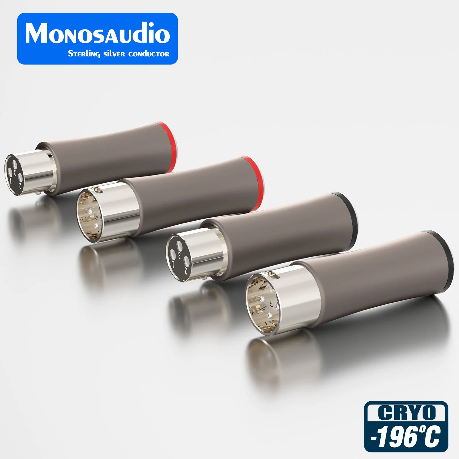Monosaudio XMF711AG Pure Silver XLR ปลั๊ก 3PIN XLR แจ็ค Hifi Audio MIC Cable Balance Connector Plug