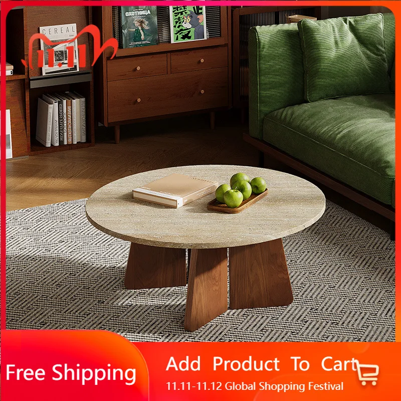 

Designer Living Room Coffee Table Nordic Wood Simple Antique Side Table Bedroom Aesthetic Mesa Auxiliar Entrance Hall Furniture