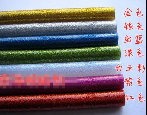 20Pcs 100mm x 7mm Gold Tone Sliver Green Red Purple White Blue Orange Giltter Electric Hot Melt Glue Adhesive Sticks