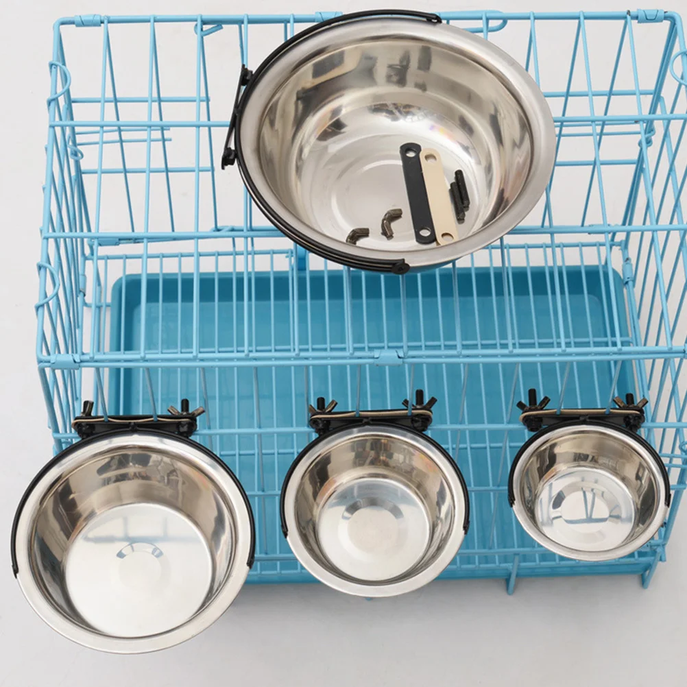 

1Pcs 150Ml Anti-Tip Pet Bowl Stainless Steel Hanging Feeder for Birds Parrots Dogs Cats Easy Clean Dishwasher Cup Food