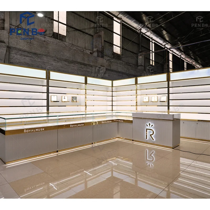 custom.Custom Fragrance Shop Design Solution Including Display Cabinets Shelving Units and Boutique Perfume Planning