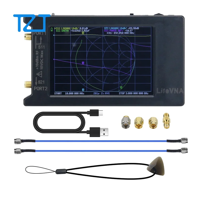TZT LiteVNA-64 50KHz-6.3GHz Vector Network Analyzer VNA Antenna Analyzer with 3.95