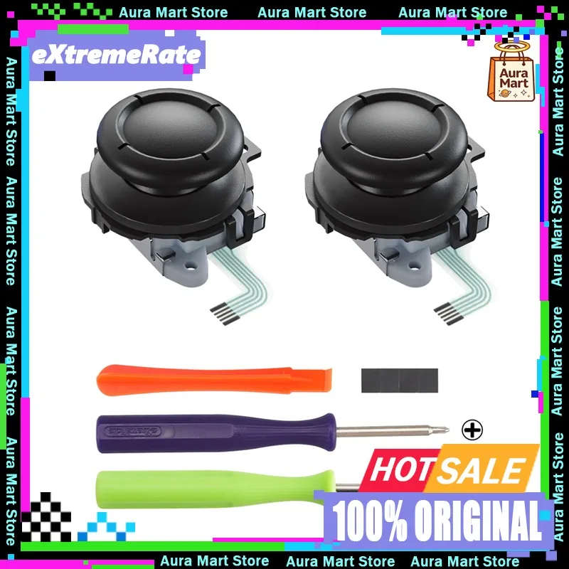 

eXtremeRate Replacement 3D Joystick for Nintendo Switch 2 JoyCon, Left Right Analog Stick Thumbsticks w/Repair Tools