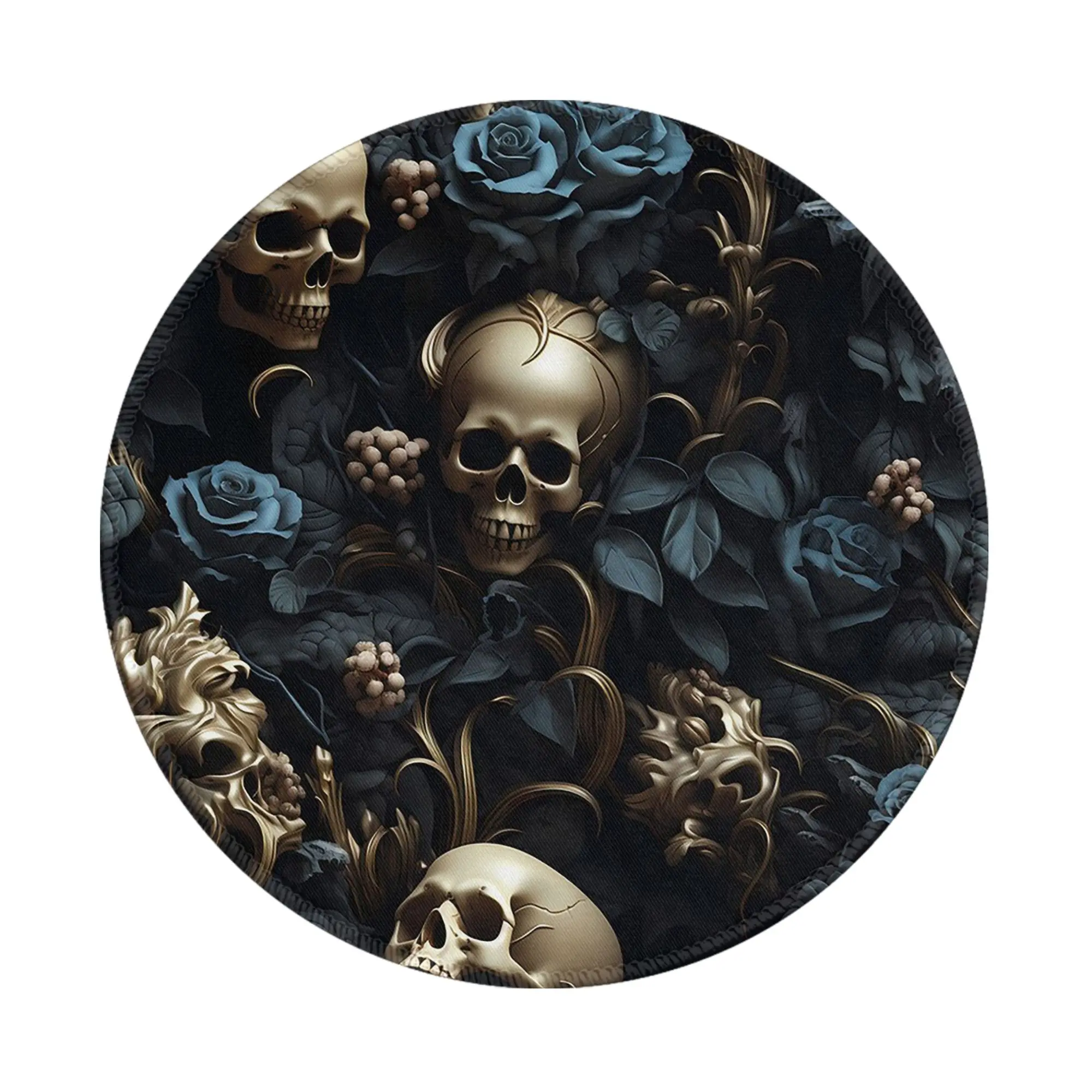 Horror Gothic Skeleton Death Skull  Mouse Pad Computer Keyboard Mouse Mat Gamer PC Laptop Desk Mat Office Accessories Table Mats