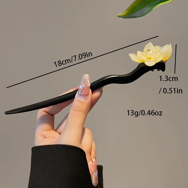 Изысканные и элегантные аксессуары для волос с цветочным узором для девочек на день рождения, красивые укладки, фиксированные палочки для волос, модный день рождения