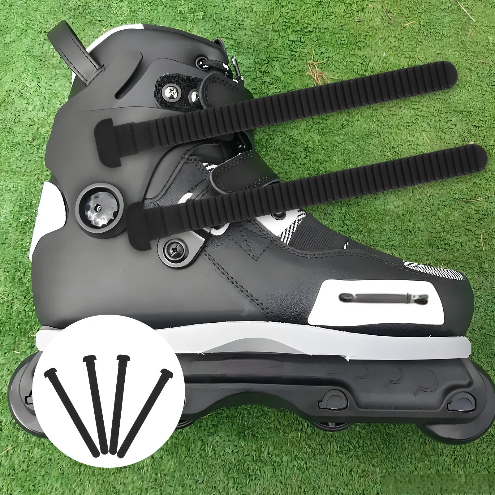 

8Pcs Universal Fit Inline Skate Ladder Strap Replacement Heavy Duty Nylon Ratchet Buckle Strap for Roller Skating Snow Boots